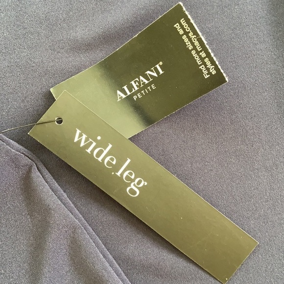 ALFANI Navy Nautical Wide Leg Pants Size PS NWT - Picture 7 of 13